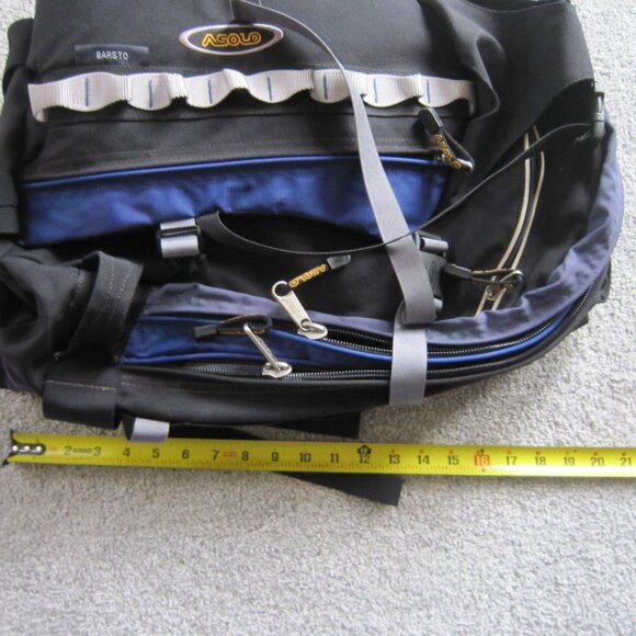 Asolo Black & Blue Hiking Backpack 19" x 15" - Picture 11 of 14